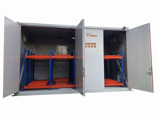 Bangunan penyimpanan bahan berbahaya di luar ruangan, bahan tidak mudah terbakar, kontainer untuk drum dan IBC bahan berbahaya