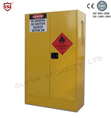 Beli Yellow Paint Chemical Flammable Storage Cabinet With Dual Vents For Dangerous Goods 250L pembuatan online