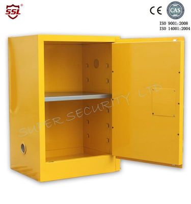Beli Fire Resistant Yellow Safety Mobile Storage Cabinet , Flame Proof Cabinets 20 Gallon pembuatan online