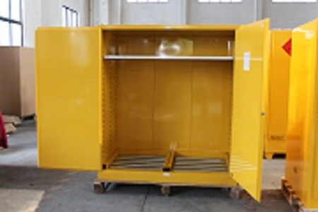 Beli 1.0mm galvanized Steel Horizontal Inflammable Flammable Storage Cabinet 2 Manual Close Doors Chemical Liquid pembuatan online
