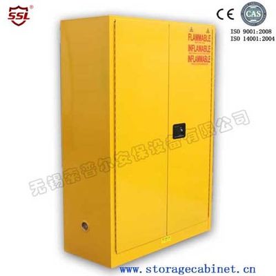 Beli Yellow Drum Flammable Storage Cabinet With Galvanized Steel Shelving pembuatan online