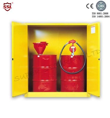 Beli Steel Hazardous Chemical Drum Corrosive Storage Cabinet 3-point self-latching For Flammable Liquids pembuatan online